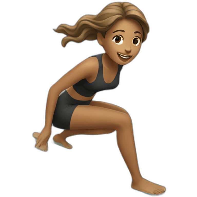 a woman surfing emoji