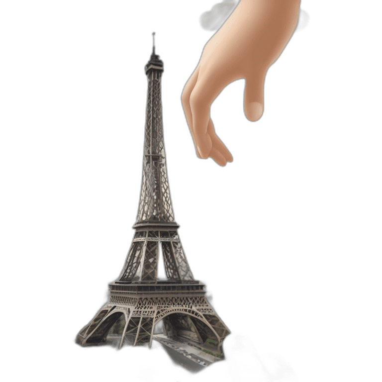 Un meuf sur un mec assis en haut de la tour eiffel emoji