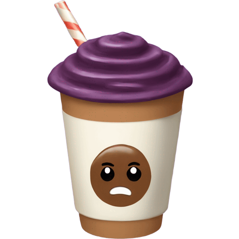 acai in a takeaway cup with nutella  emoji