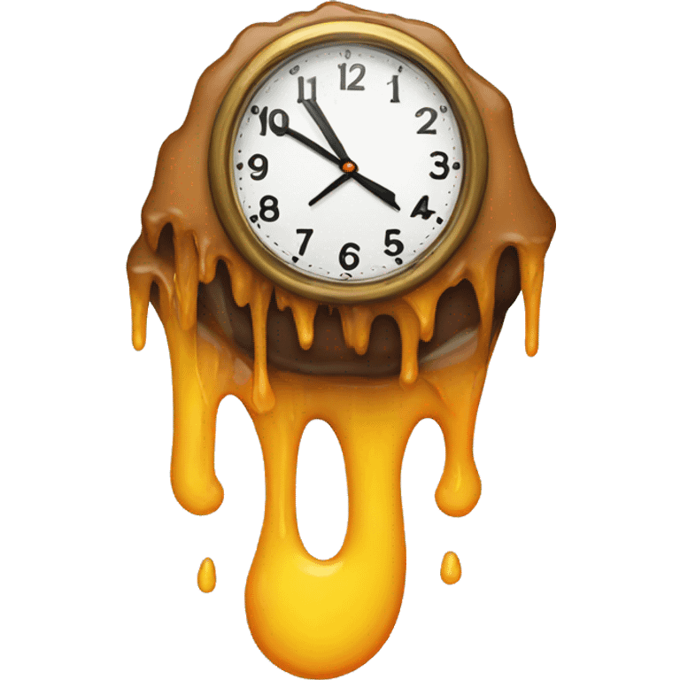 Melting clock emoji