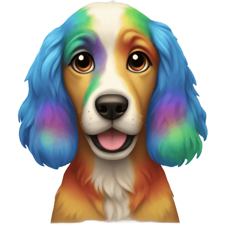 Rainbow dog  emoji