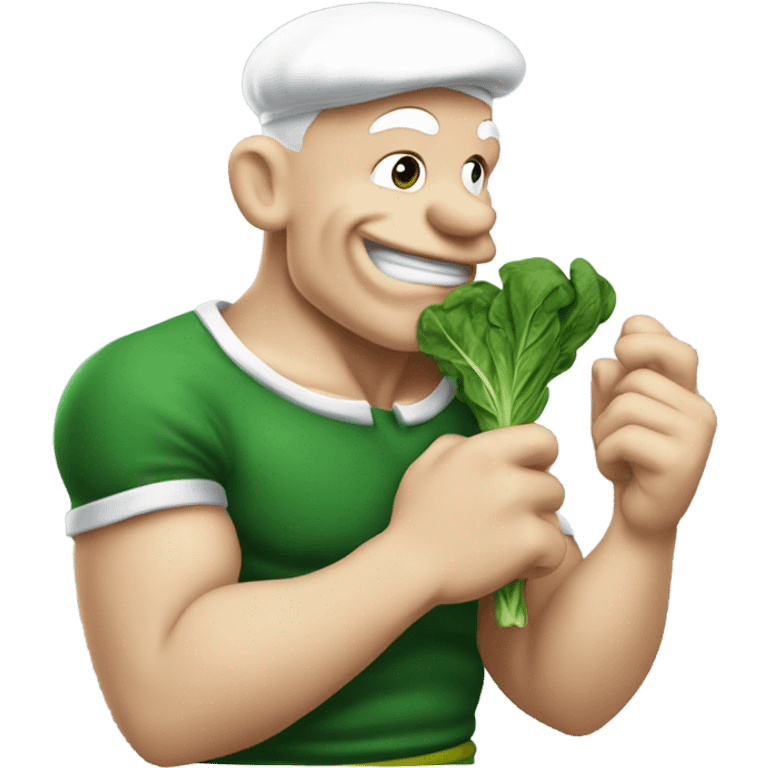 Popeye eating spinach emoji