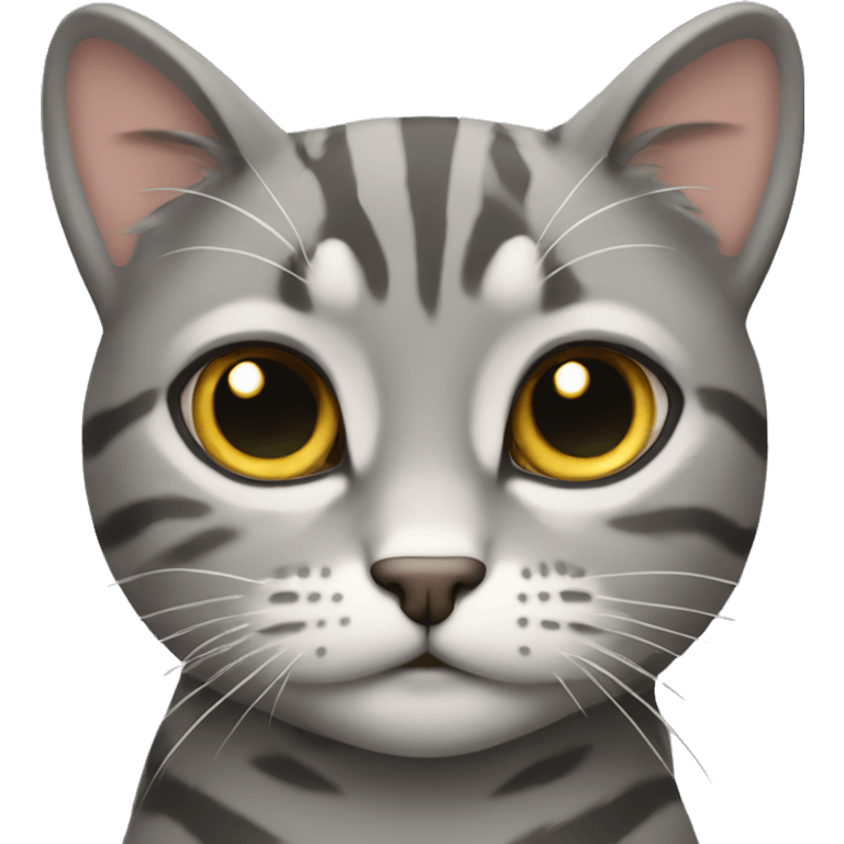 Skeptical gray tabby  emoji