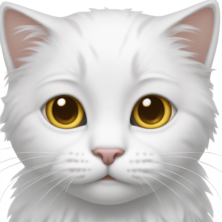 White kitty  emoji