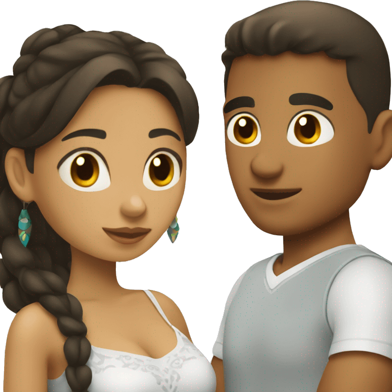 Mexican girl with Dominican boyfriend emoji