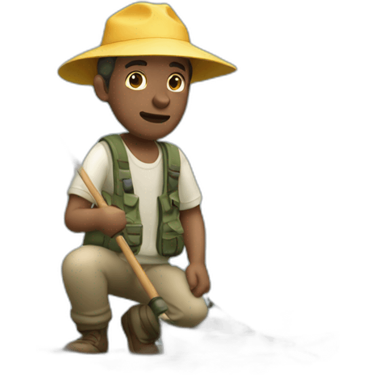 white fisherman fishing with a boat emoji