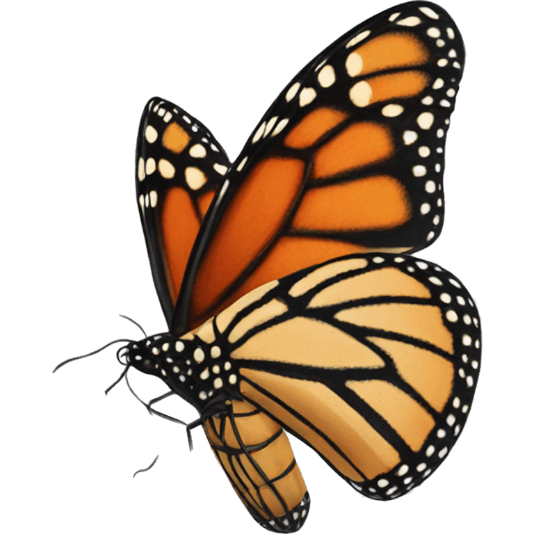 Monarch butterfly emoji