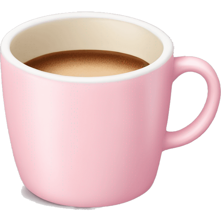 Pastel pink coffee cup emoji