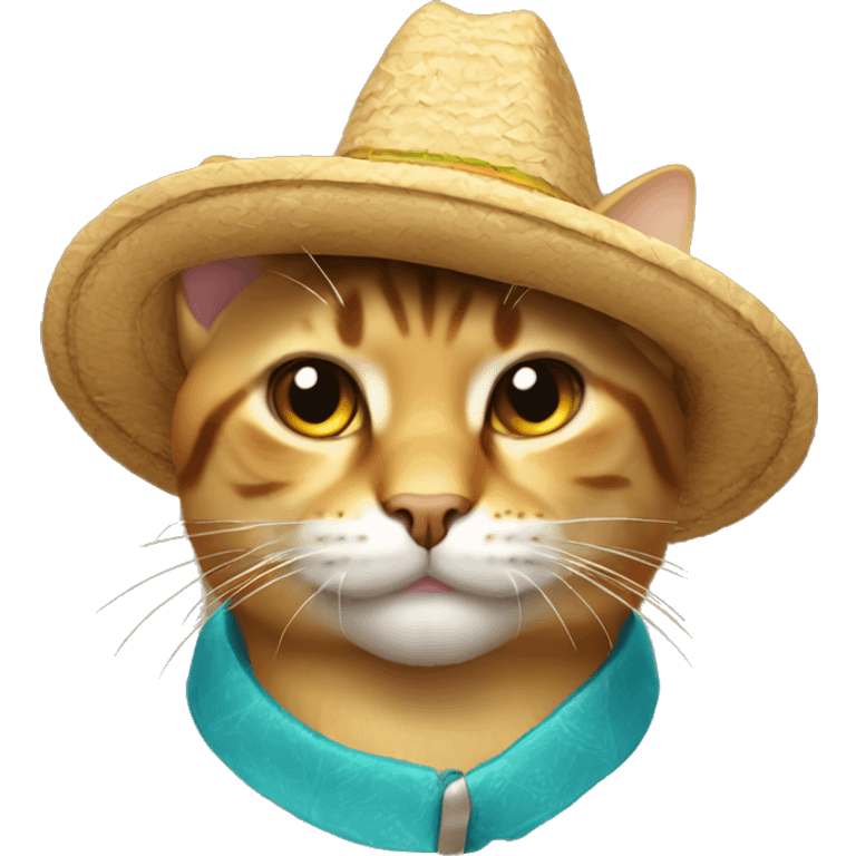 Gato con sombrero emoji