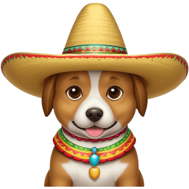 Dog wearing sombrero  emoji