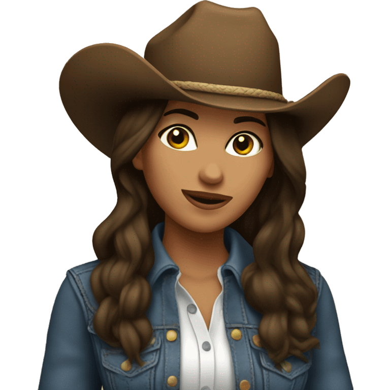 cowgirl brunette  emoji