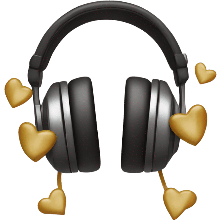 headphones with coquette bows emoji