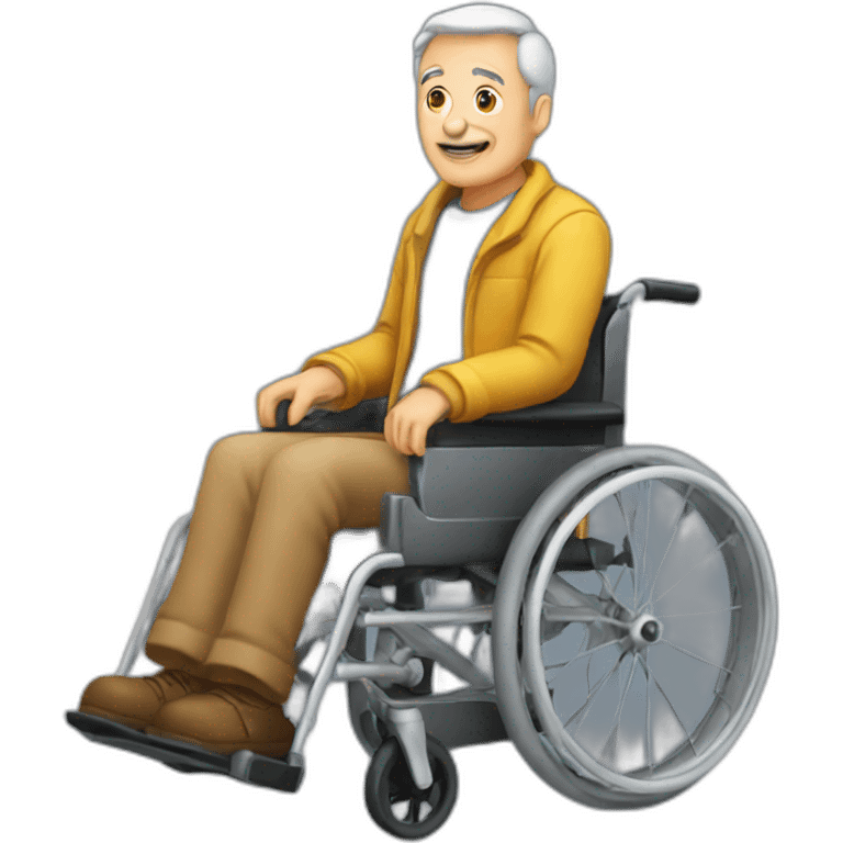 old-wheelchair-driver-without-legs emoji