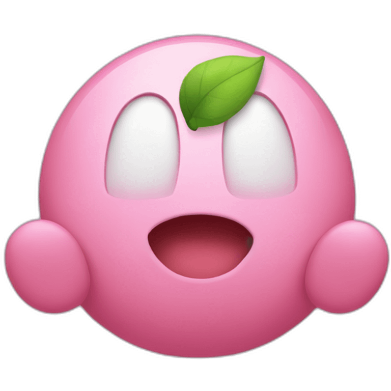 kirby character with two foot and two hands emoji