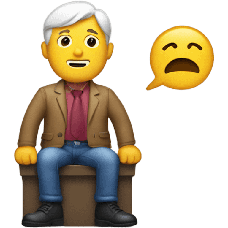 White man Mansplaining using crayons emoji