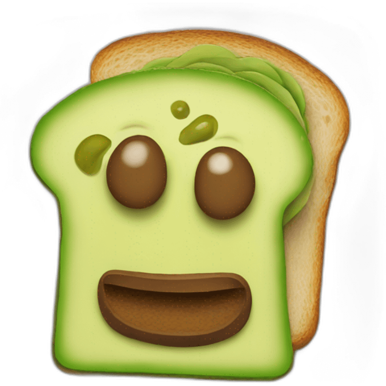 toasts with avocado emoji