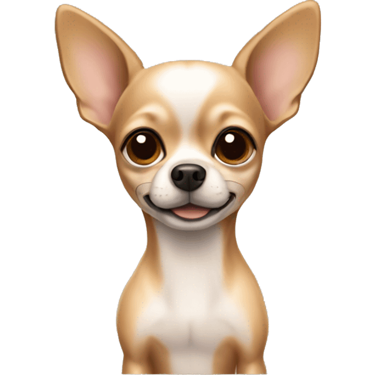 Chihuahua with hair and neutral color emoji