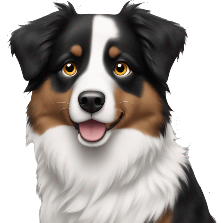 Australian shepherd black and white fur emoji