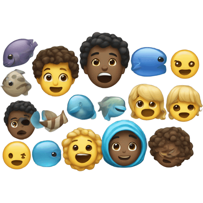 emojis fofos oceano emoji