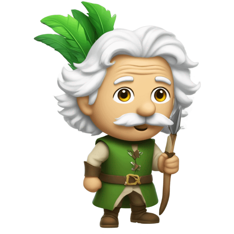 Einstein disguised as Robinhood emoji