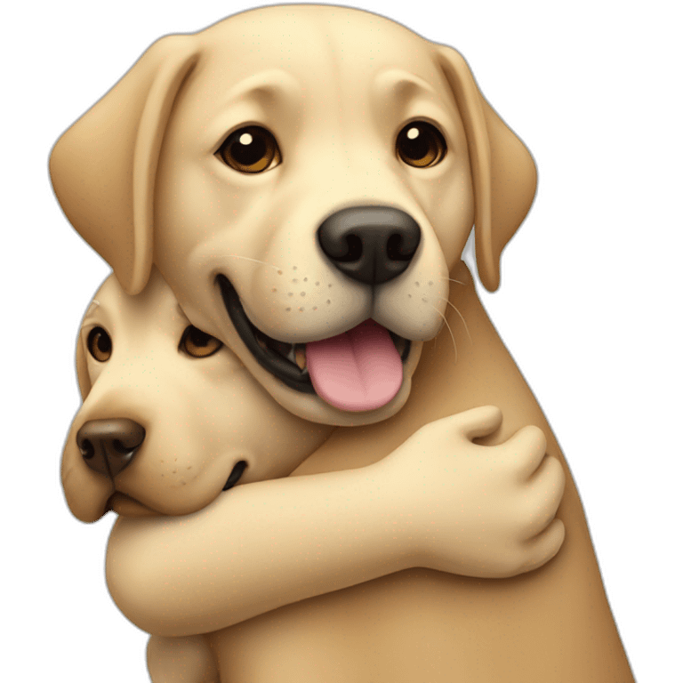 hugging a labrador emoji