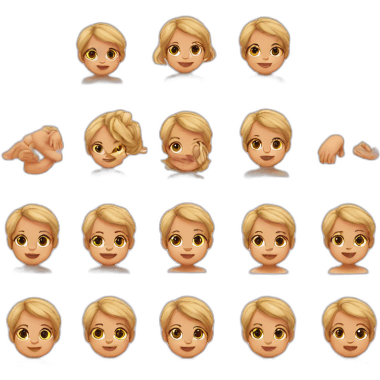 Newborn posing guide emoji