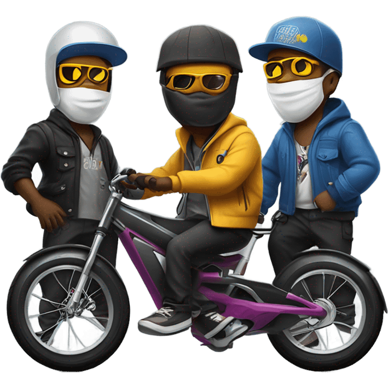 E-Bike Boyz gangsters  emoji