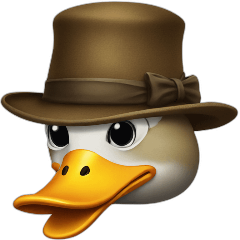 duck sherlock holmes hat emoji