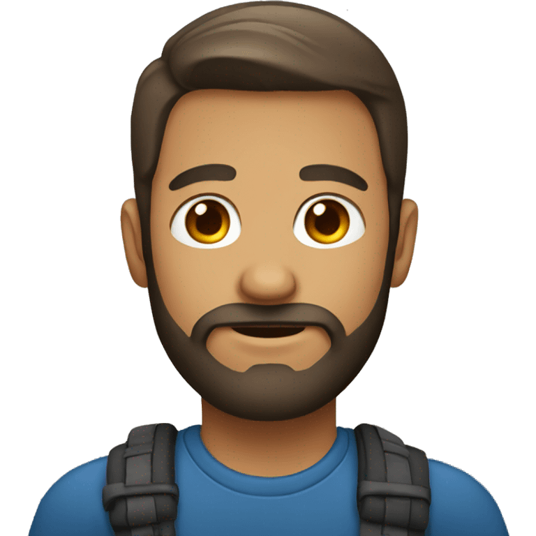 male portrait with beard emoji