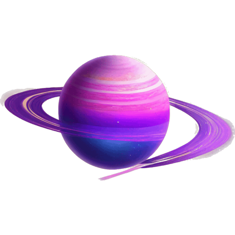 sparkly glittery blue purple and pink gradient planet with a yellow cheesy saturn ring emoji