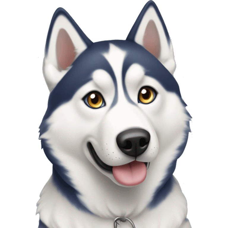 Husky with heterochromia eyes￼ emoji