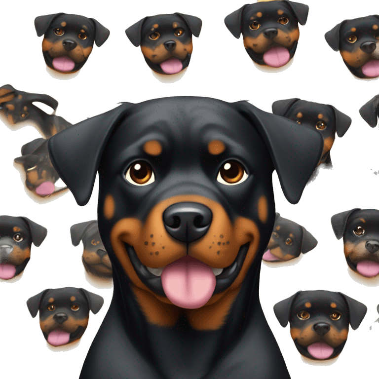 Rottweiler with Shampoo on his head emoji