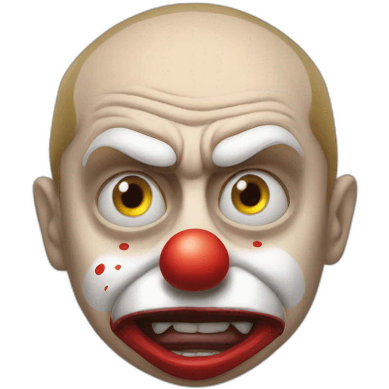 angry Putin as a clown emoji