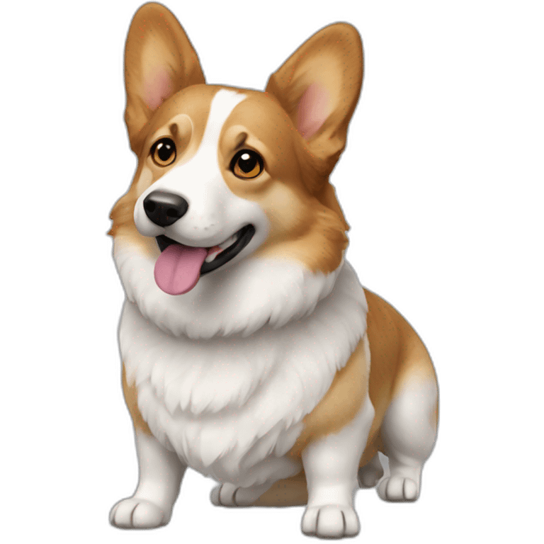 Dog corgi cardigan emoji