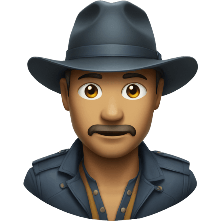 Visage sur le chapeau de ace emoji