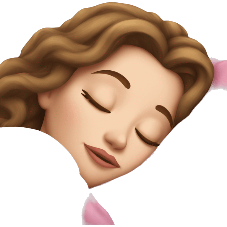 sleeping beauty brunette white girl emoji