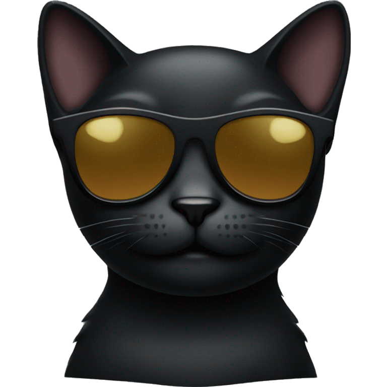 Black Cat with sunglasses emoji