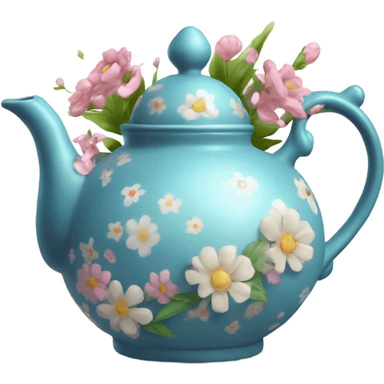 Teapot with flowers ￼ emoji