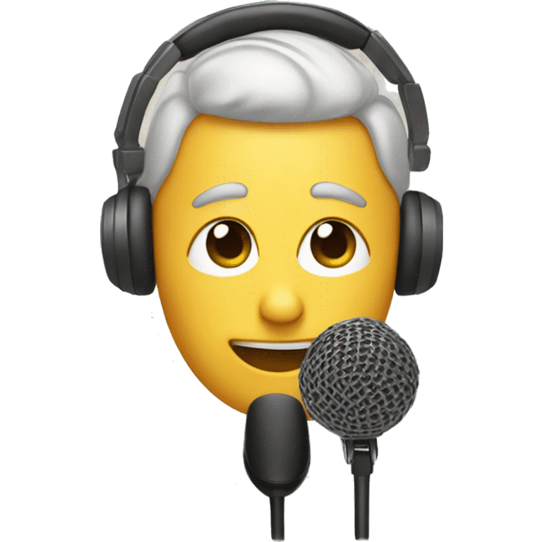 A oy withhadphone and a mic emoji