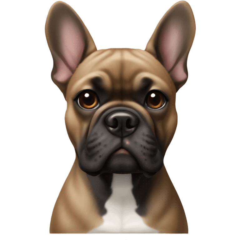 French bulldog mixed with a cane corso brown and black color emoji