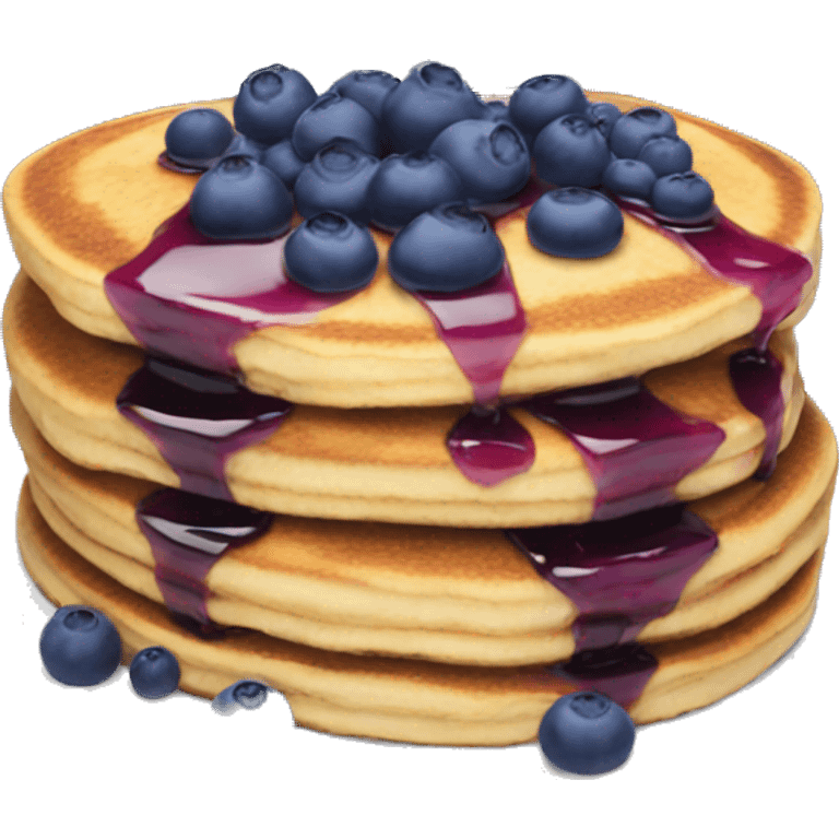 Stacked blueberry pancake emoji