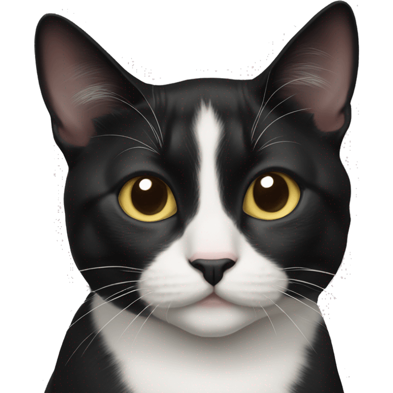 tuxedo cat black nose emoji