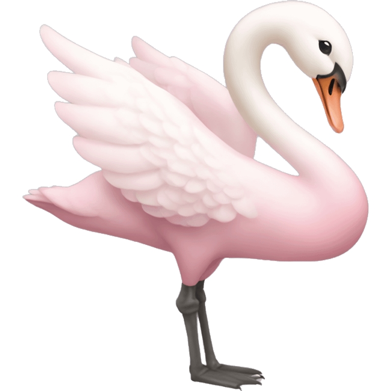 pastel pink swan emoji