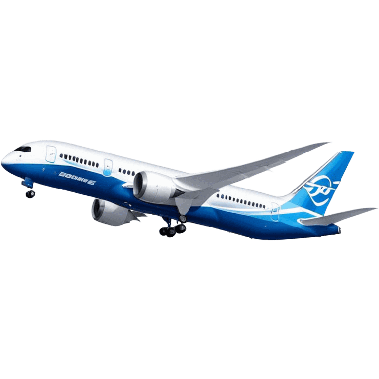 Boeing 787 Dreamliner - Boeing (Model Year: 2022) (Iconic colour: White with blue) emoji