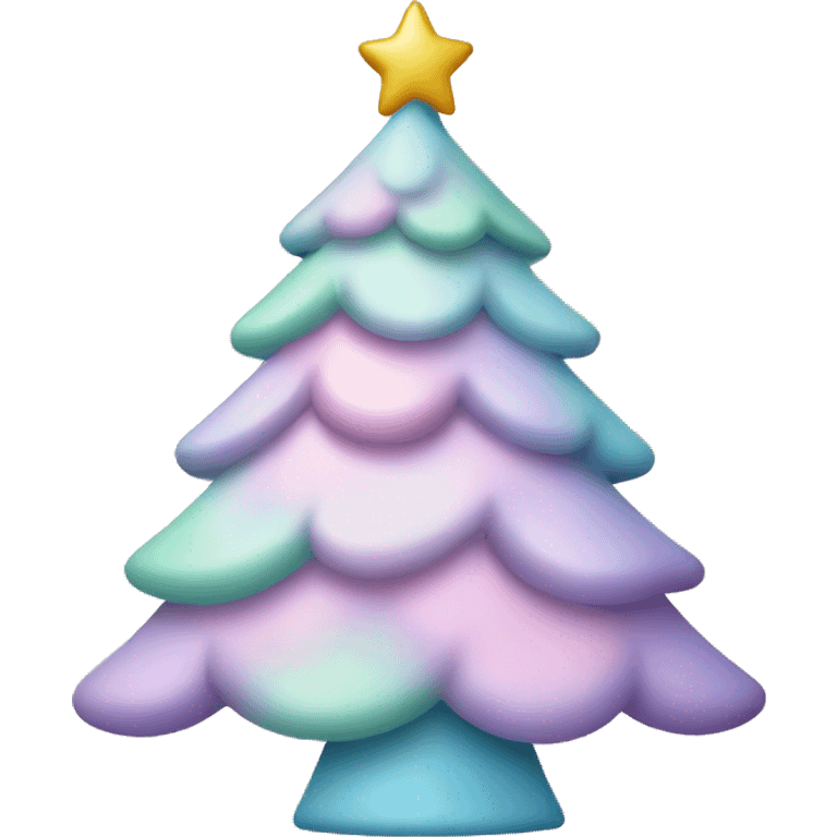 Pastel Christmas tree emoji