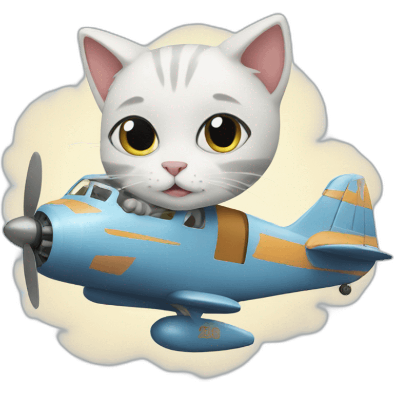 Cat in a plane emoji