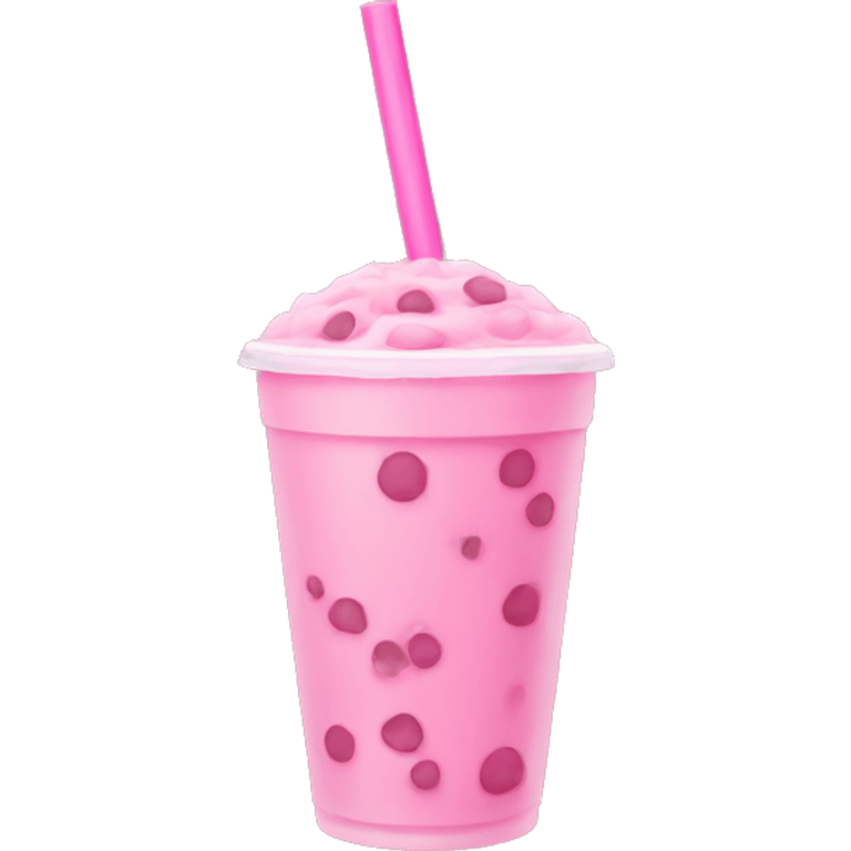 Pink boba emoji