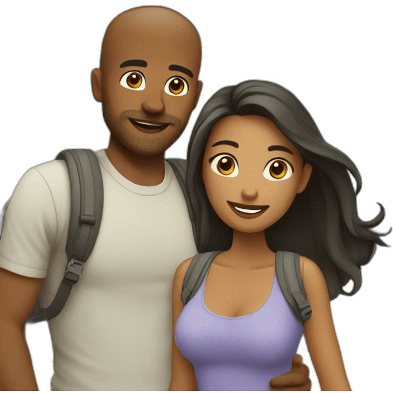 couple love travel emoji