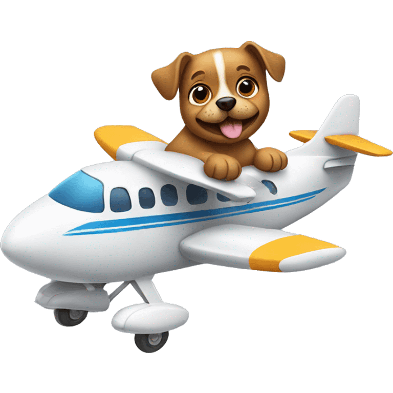 Dog flying an airplane  emoji