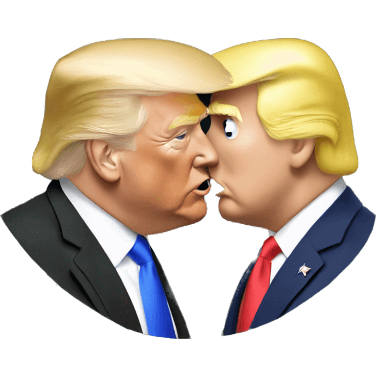 snake kissing donald trump emoji